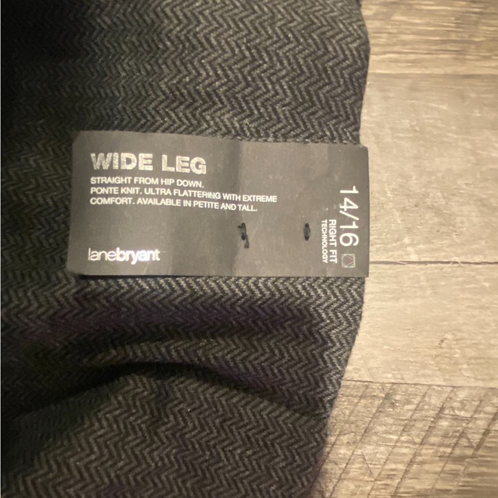 NWT Lane Bryant Gray Wide Leg Pants Size 14/16 - Picture 5 of 5